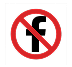 no facebook icon